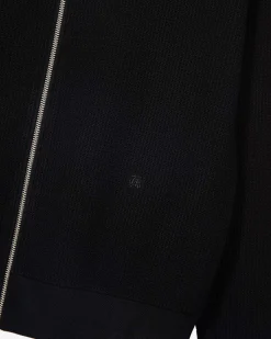 Cardigan en nid d'abeille noir
