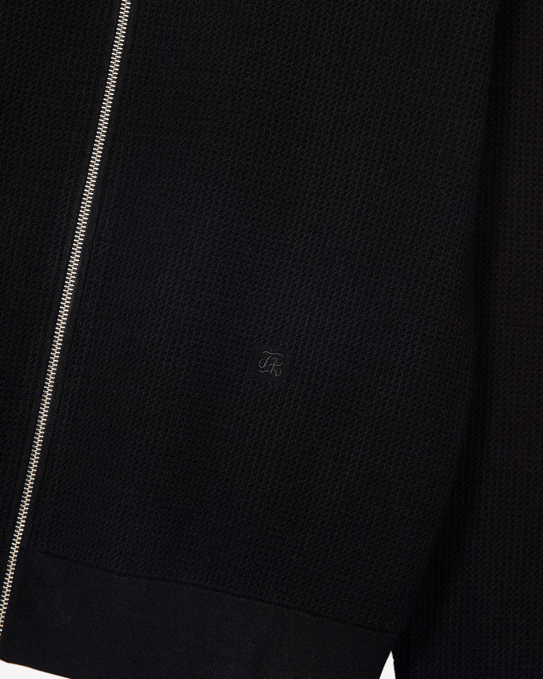 Cardigan en nid d'abeille noir