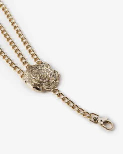 Ceinture bijoux fleurs dorée