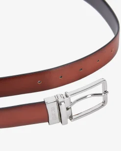 Ceinture reversible en cuir bicolore