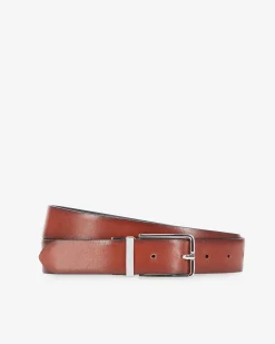 Ceinture reversible en cuir bicolore