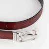 Ceinture réversible en cuir bicolore