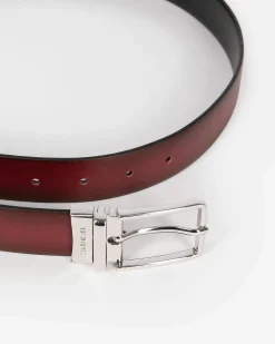 Ceinture réversible en cuir bicolore