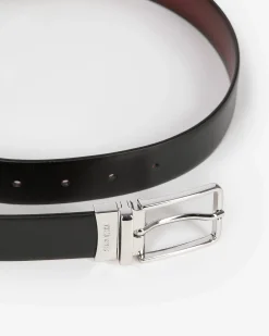 Ceinture réversible en cuir bicolore