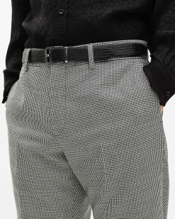 Ceinture réversible en cuir noir
