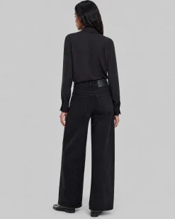 Chemise avec lavallière noire