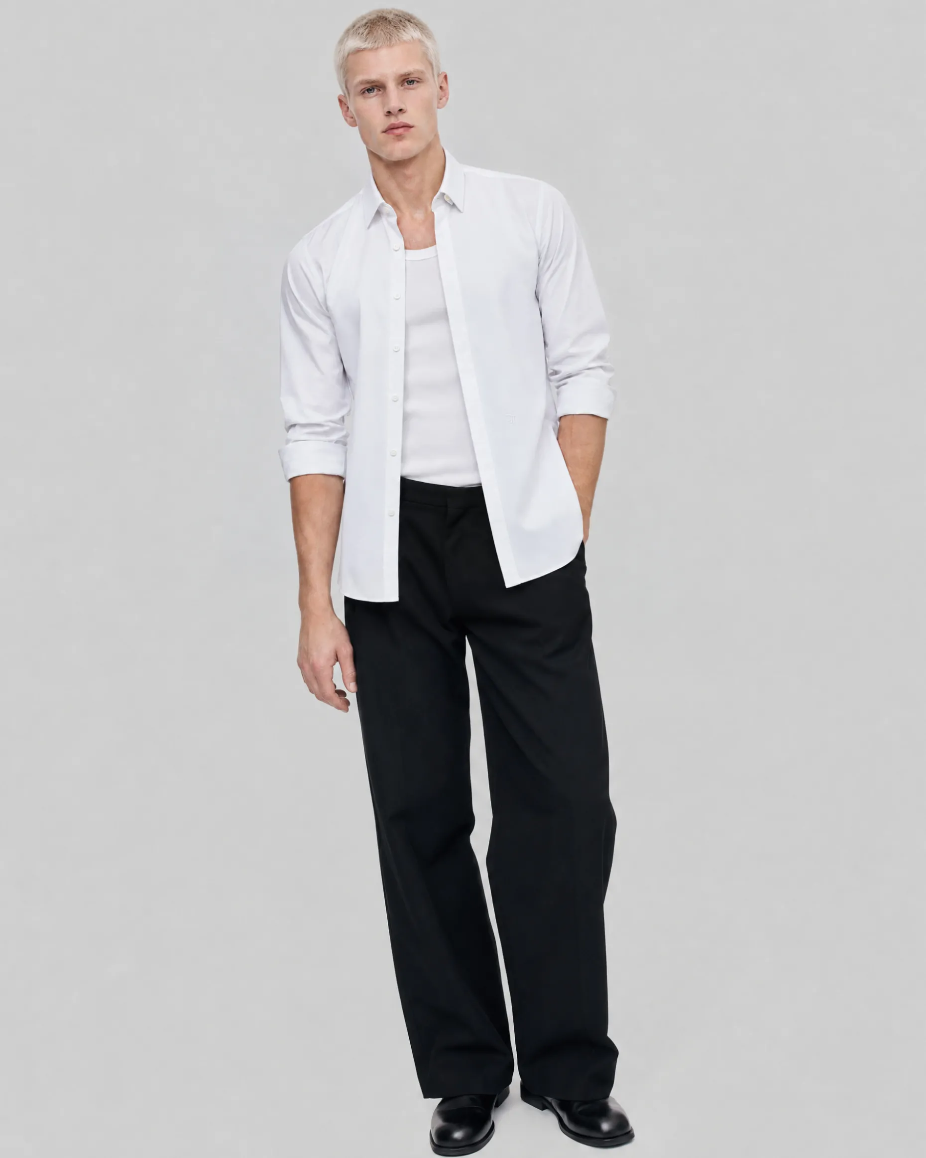 Chemise col classique blanche