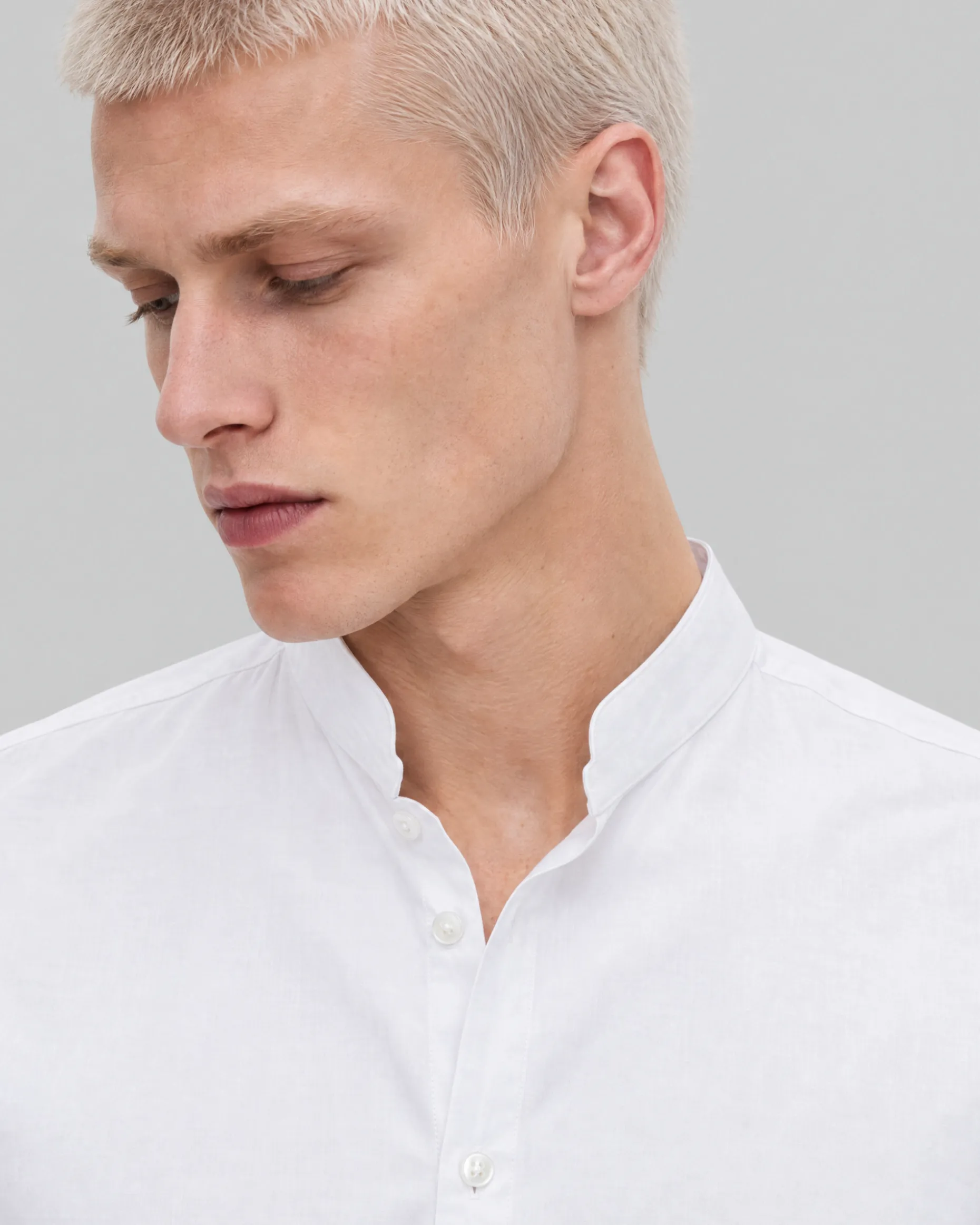 Chemise col officier blanche