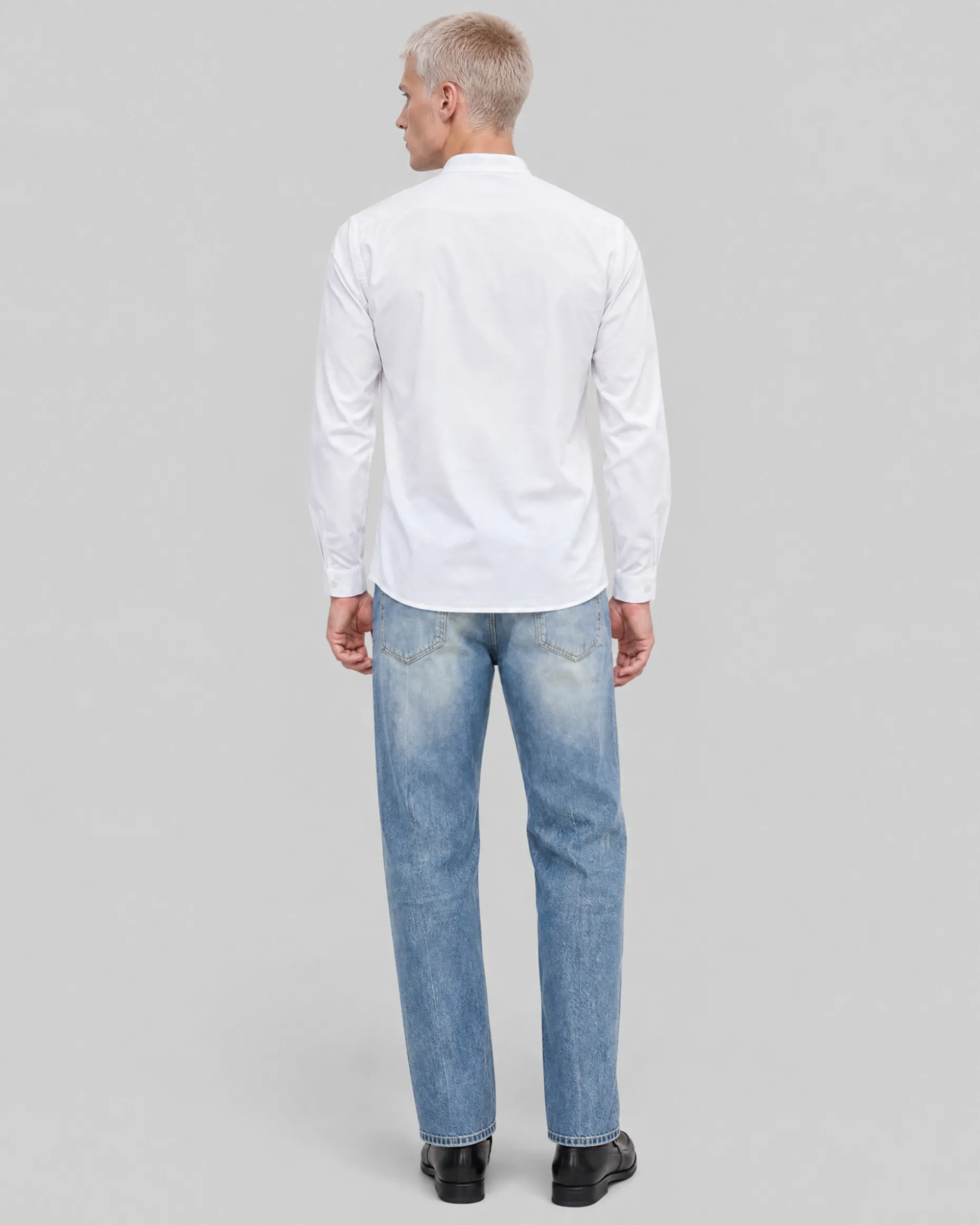 Chemise col officier blanche