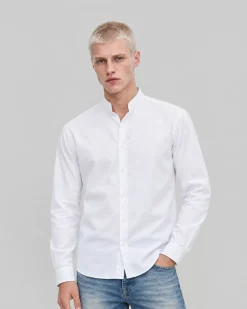 Chemise col officier blanche