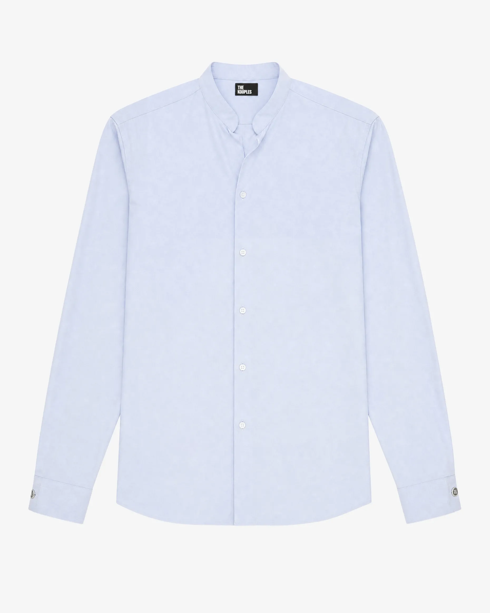 Chemise col officier bleue