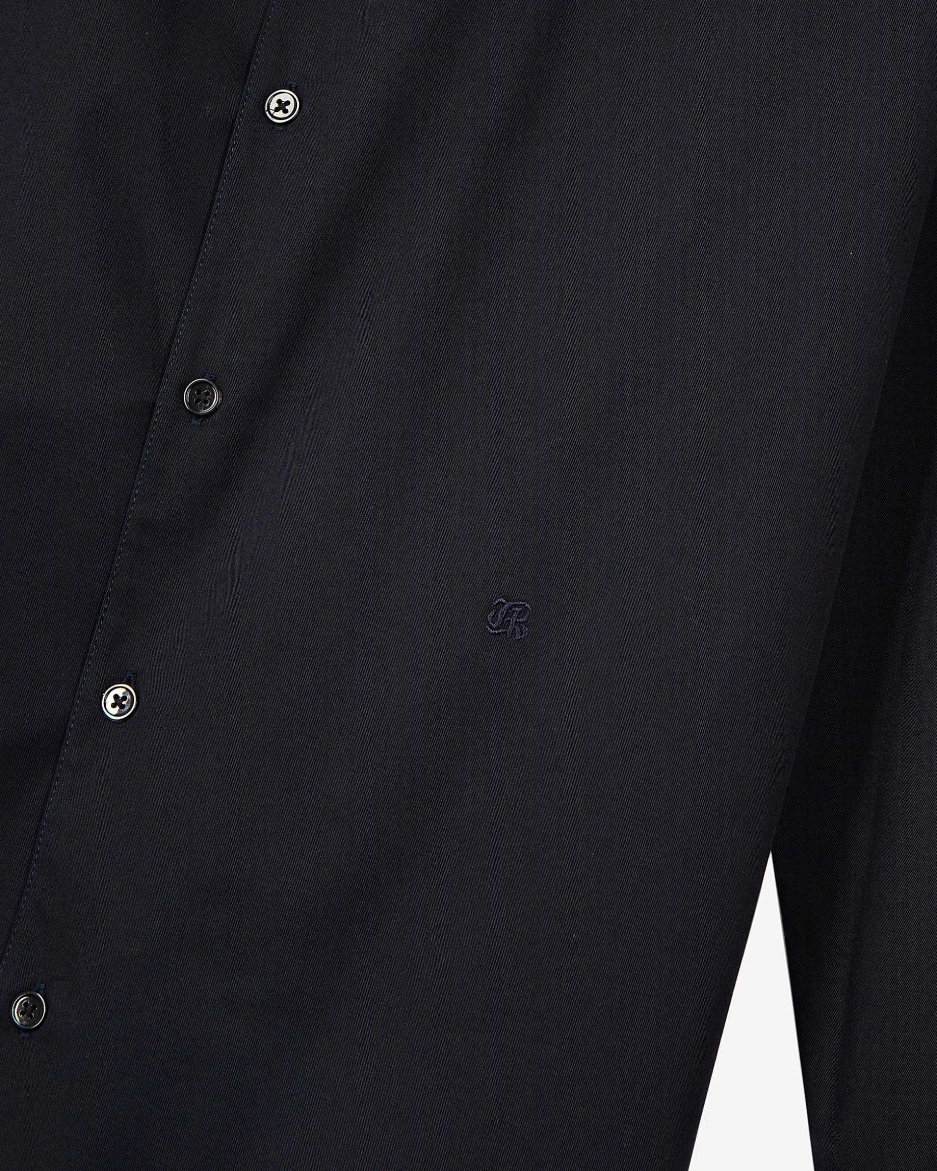 Chemise col tailleur marine