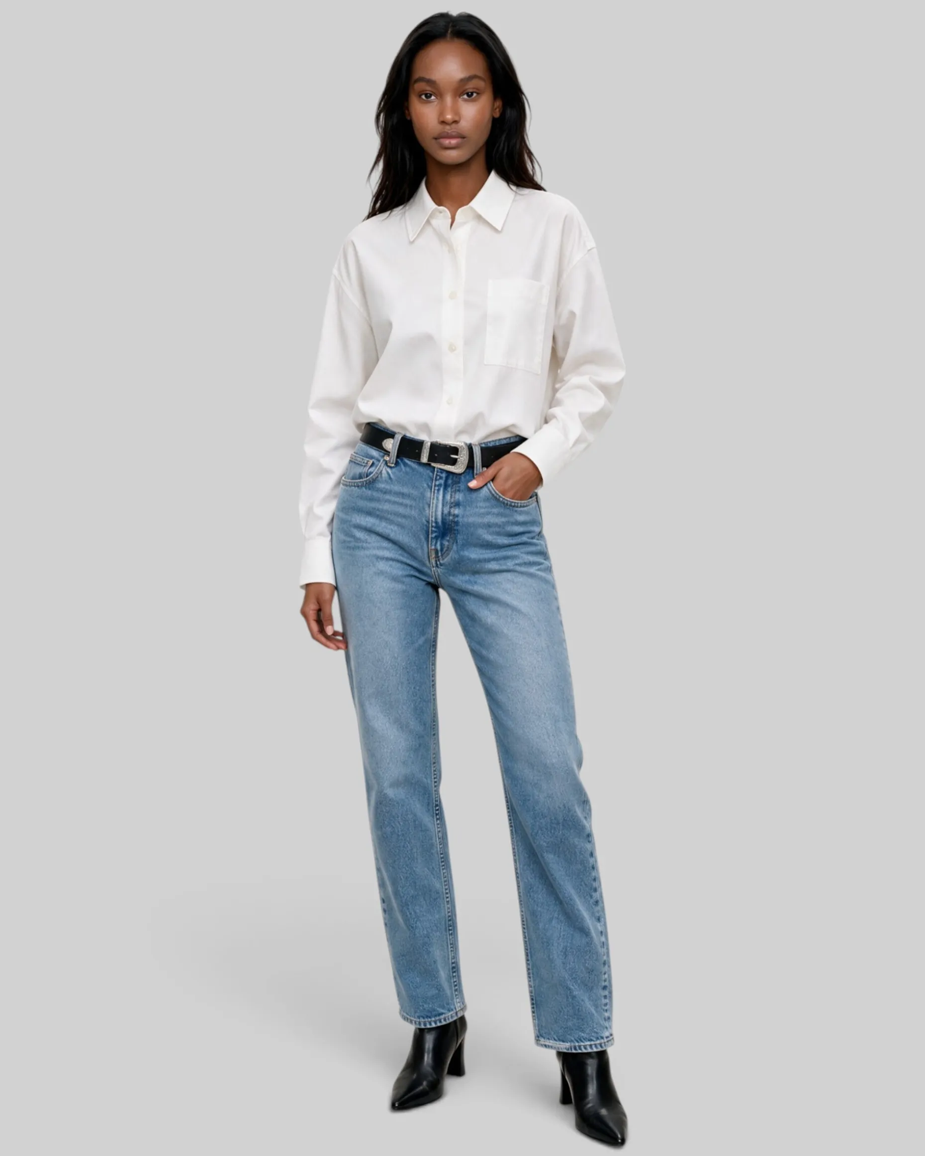 Chemise en coton blanche