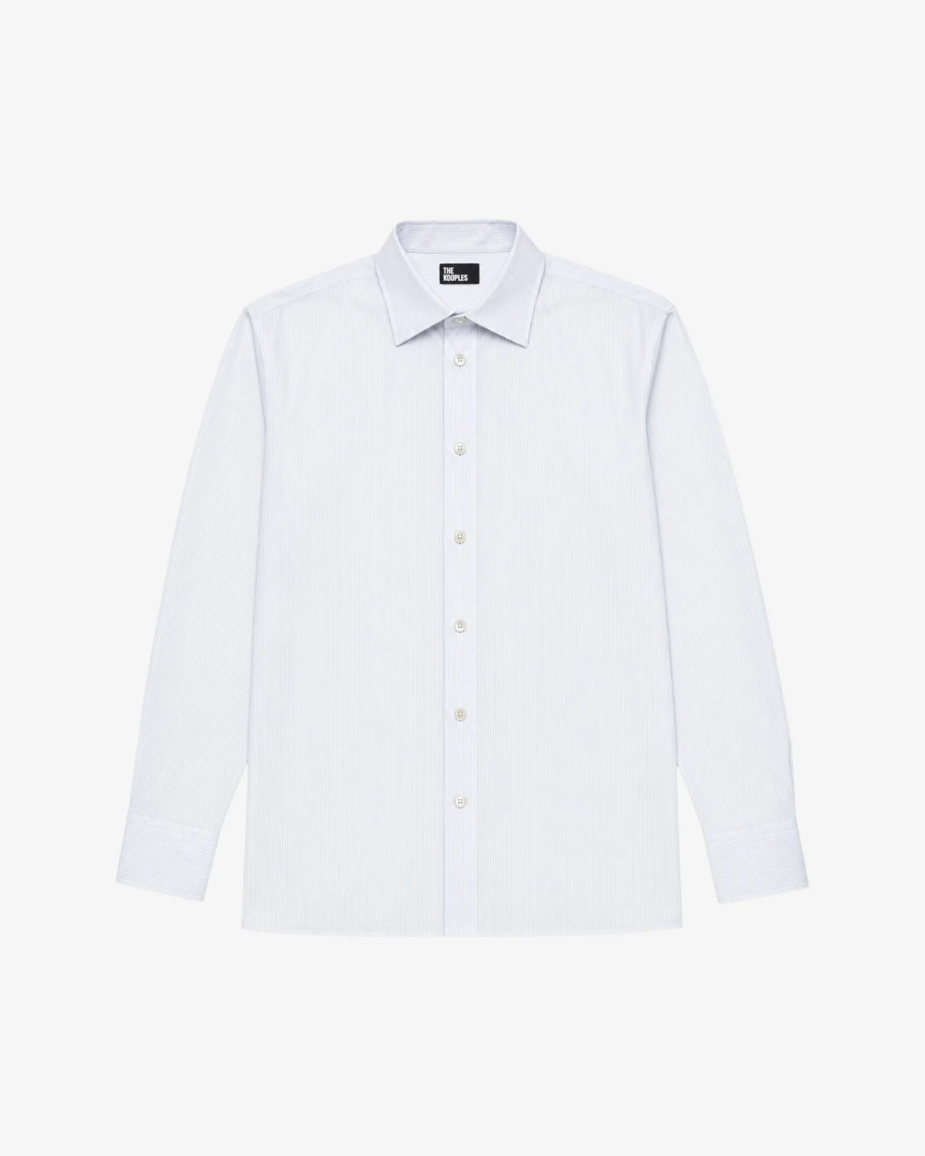 Chemise en coton rayée blanche