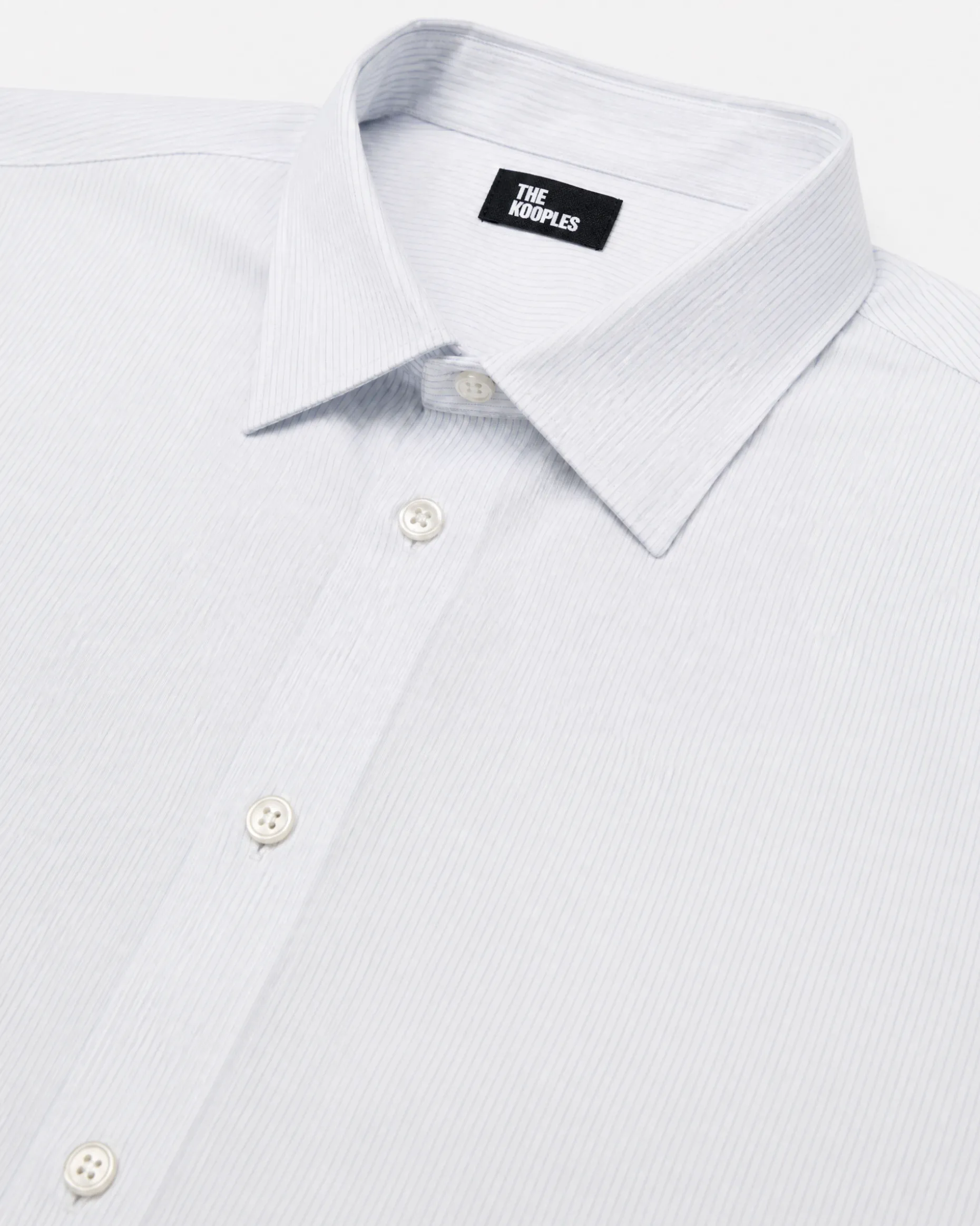 Chemise en coton rayée blanche