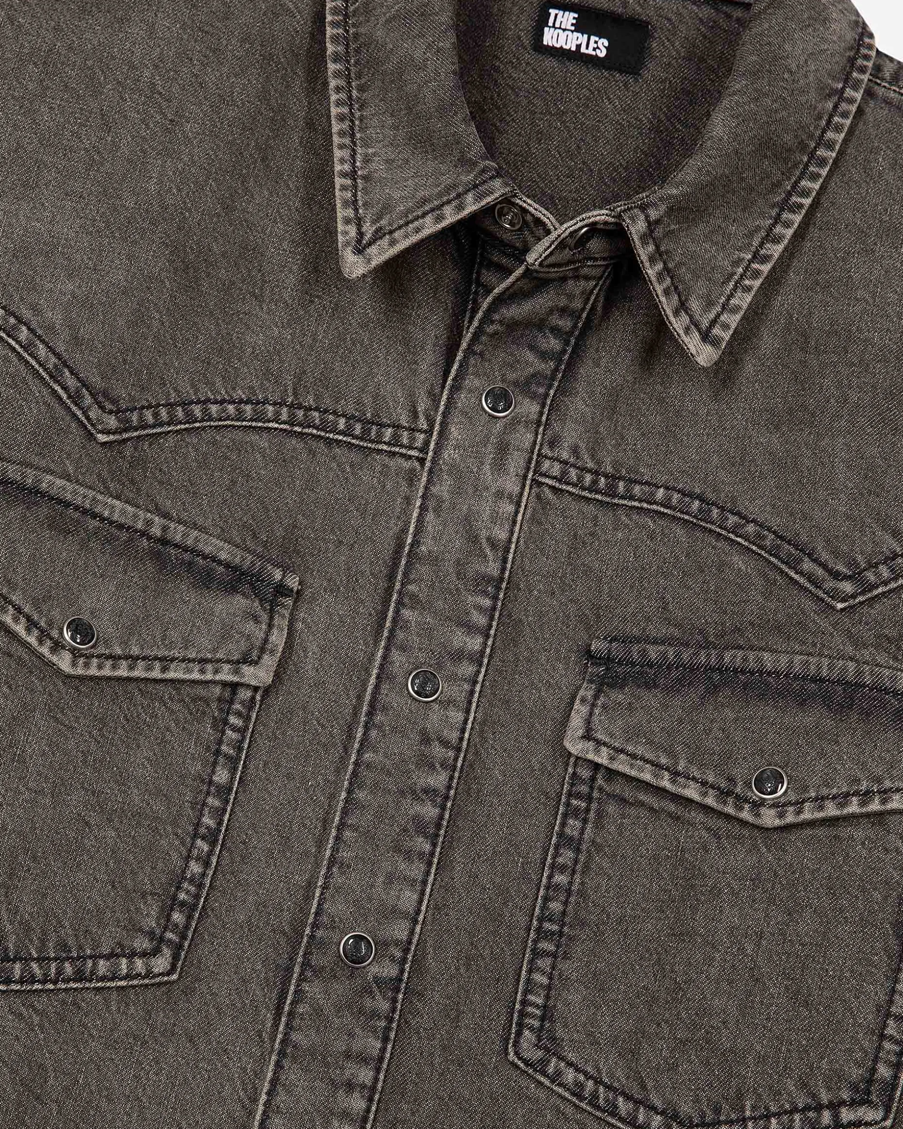 Chemise en denim grise