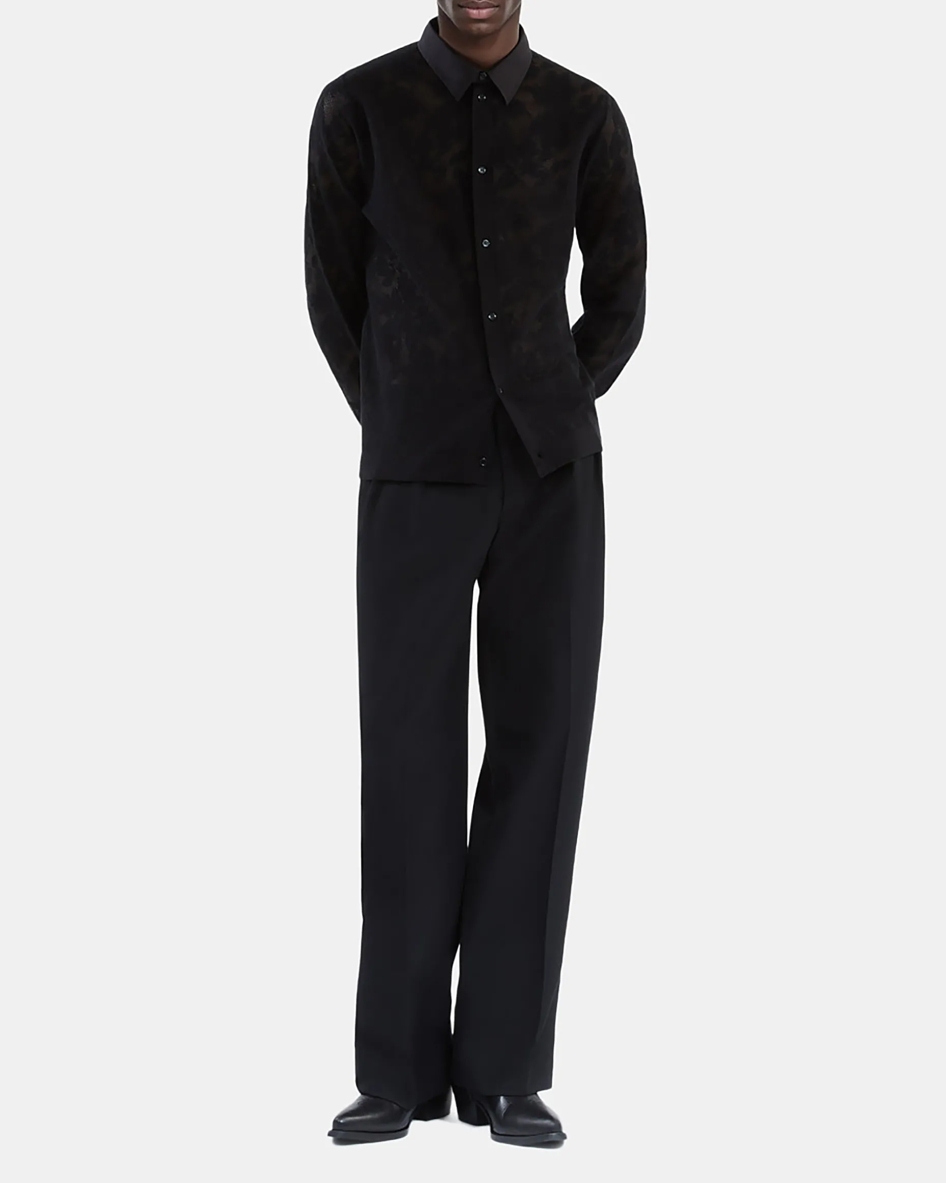 Chemise en dentelle noire