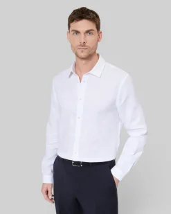Chemise en lin blanche