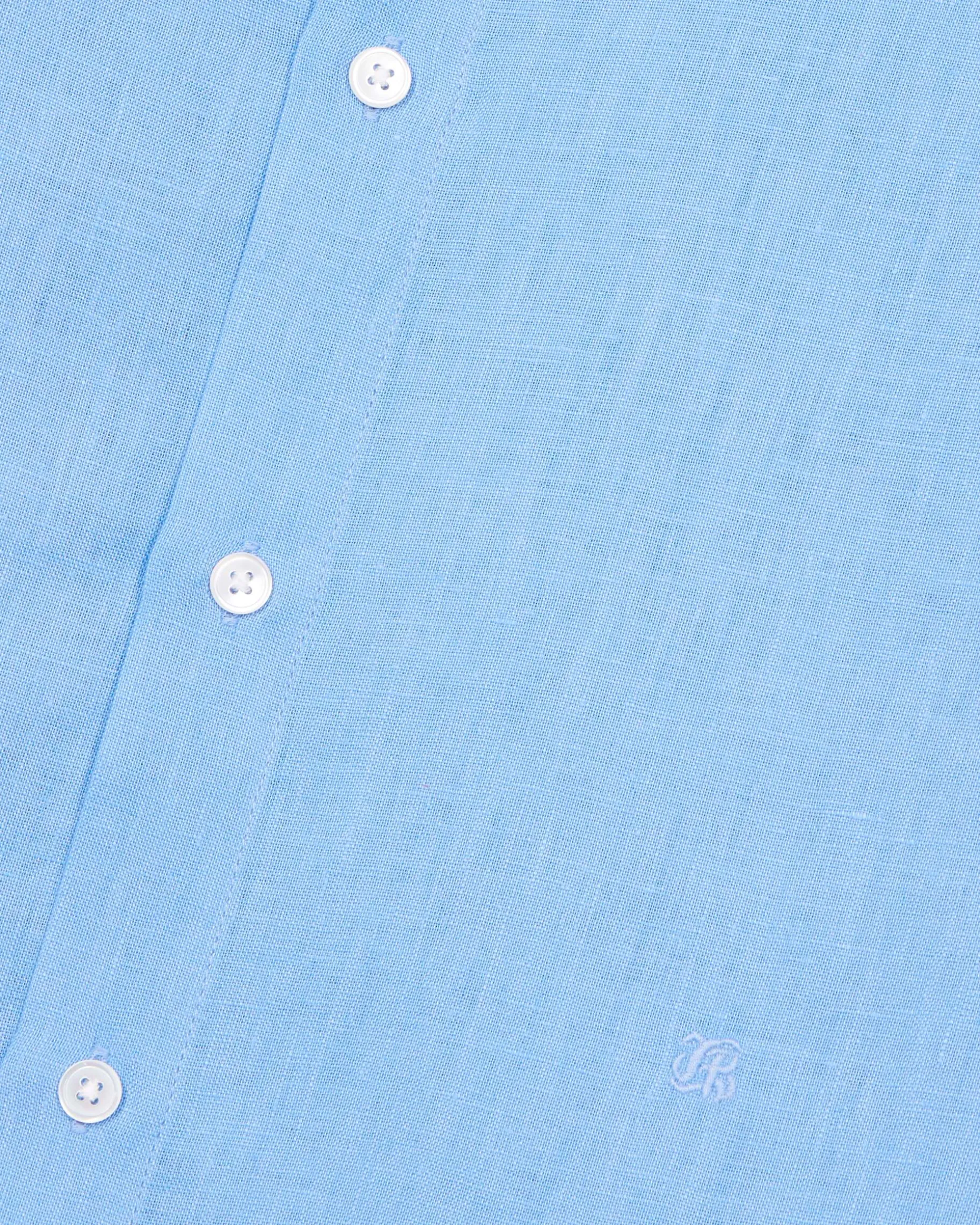 Chemise en lin bleue