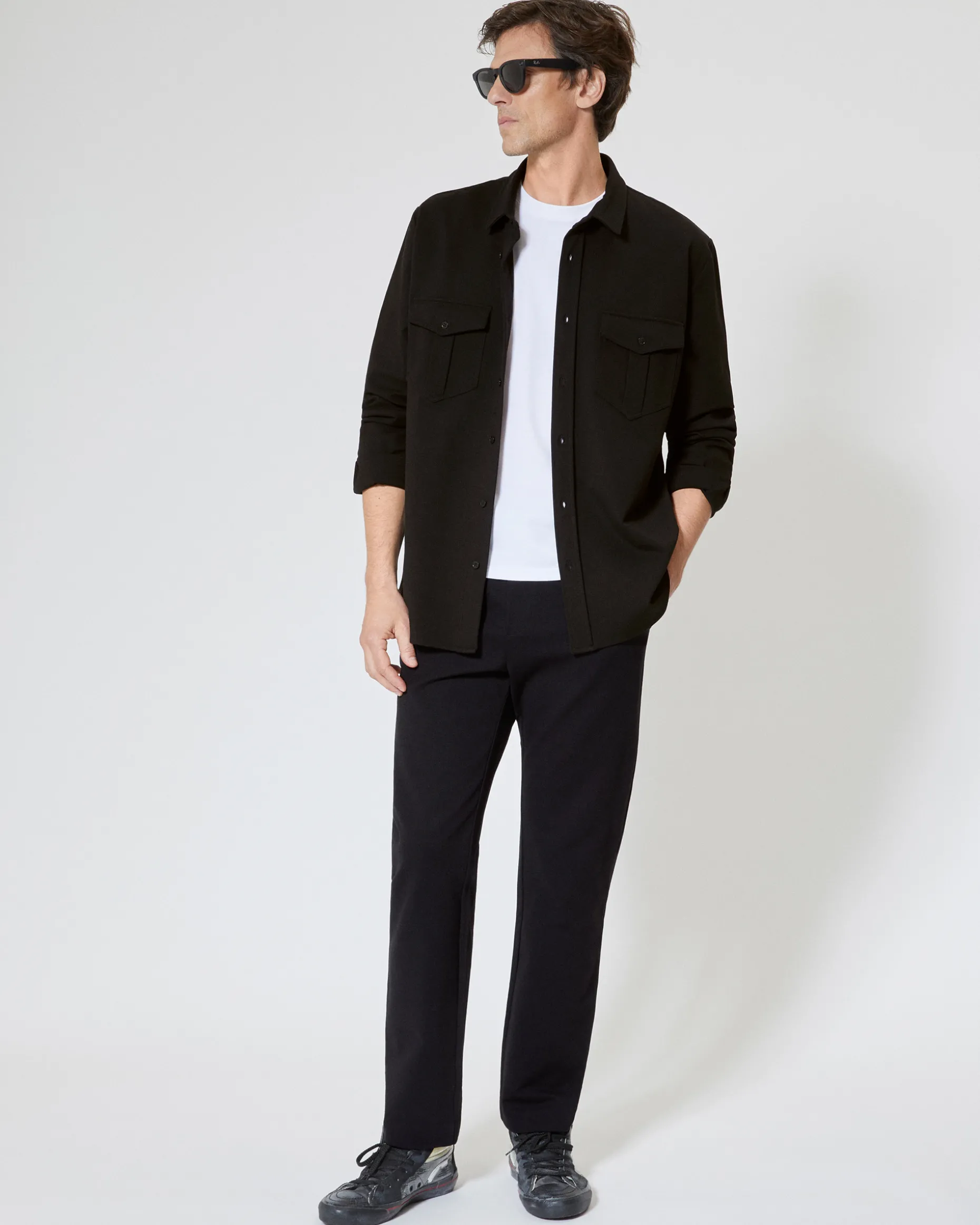 Chemise en milano noire