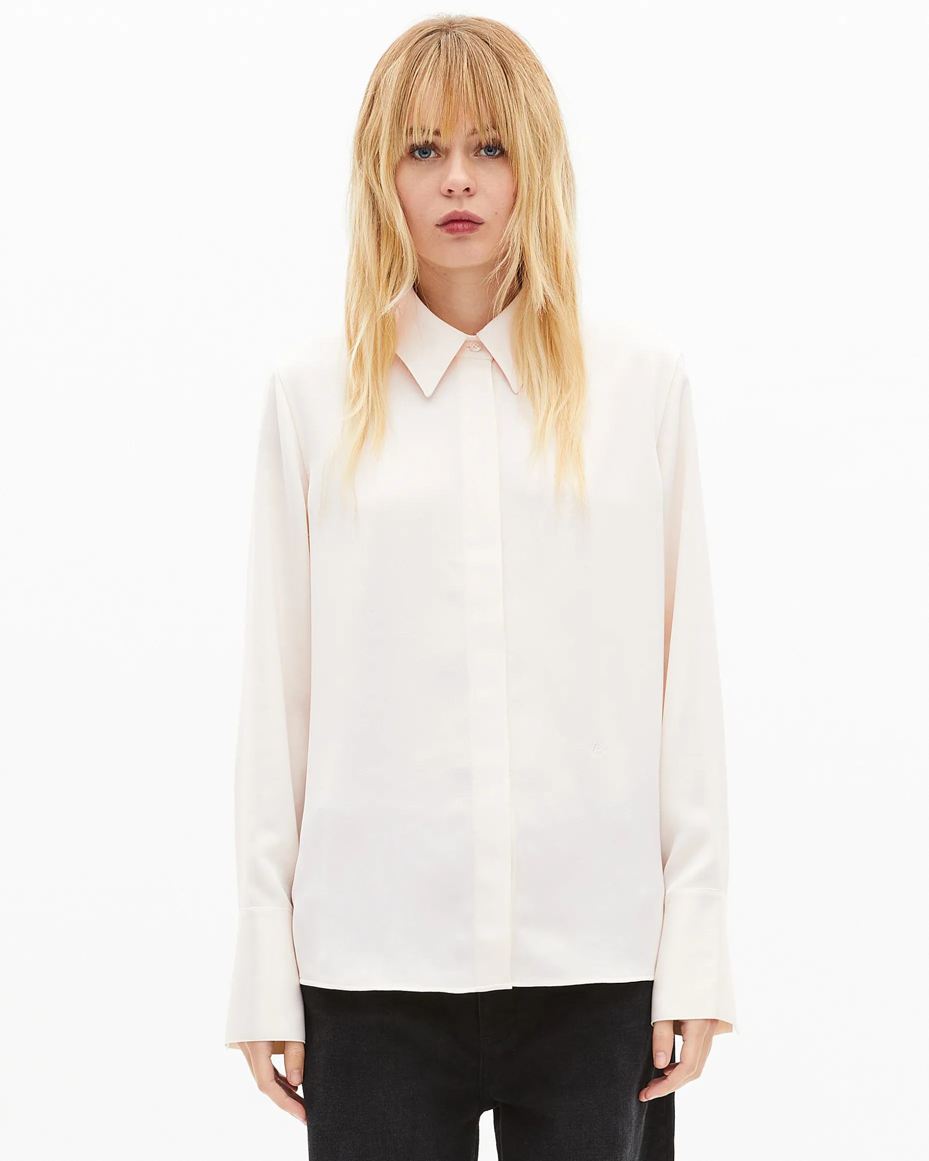 Chemise en satin écrue