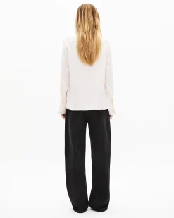 Chemise en satin écrue