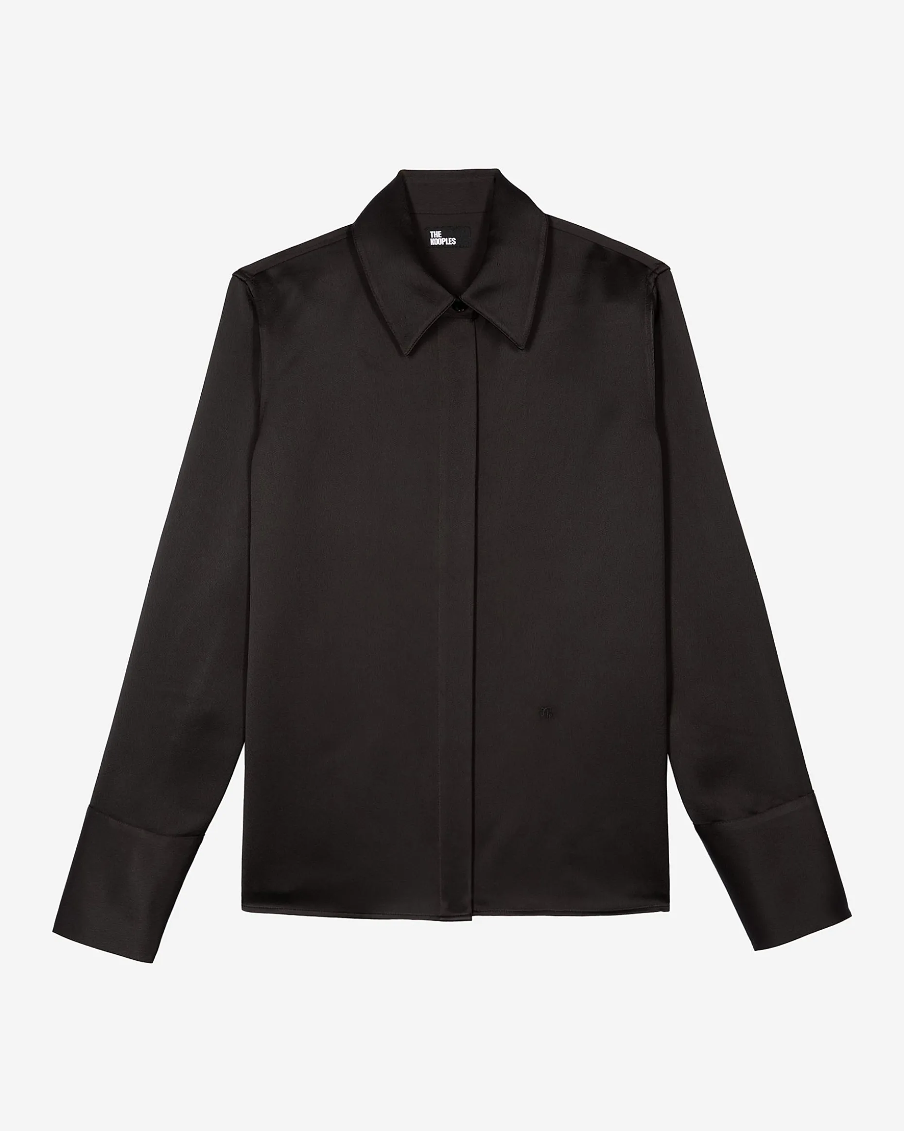 Chemise en satin noir