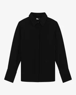 Chemise en satin noire