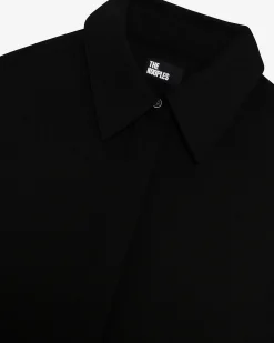 Chemise en satin noire