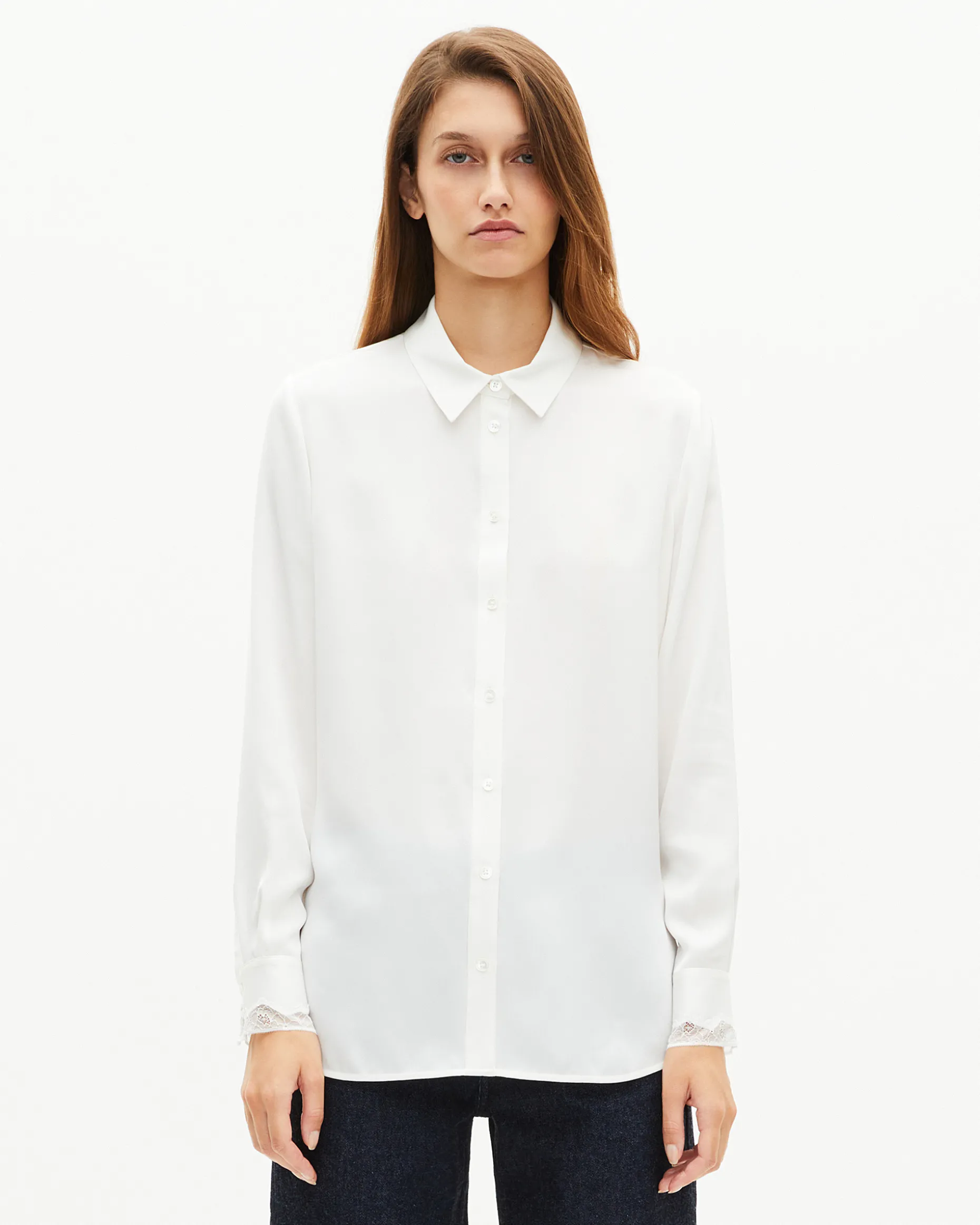 Chemise en soie écrue