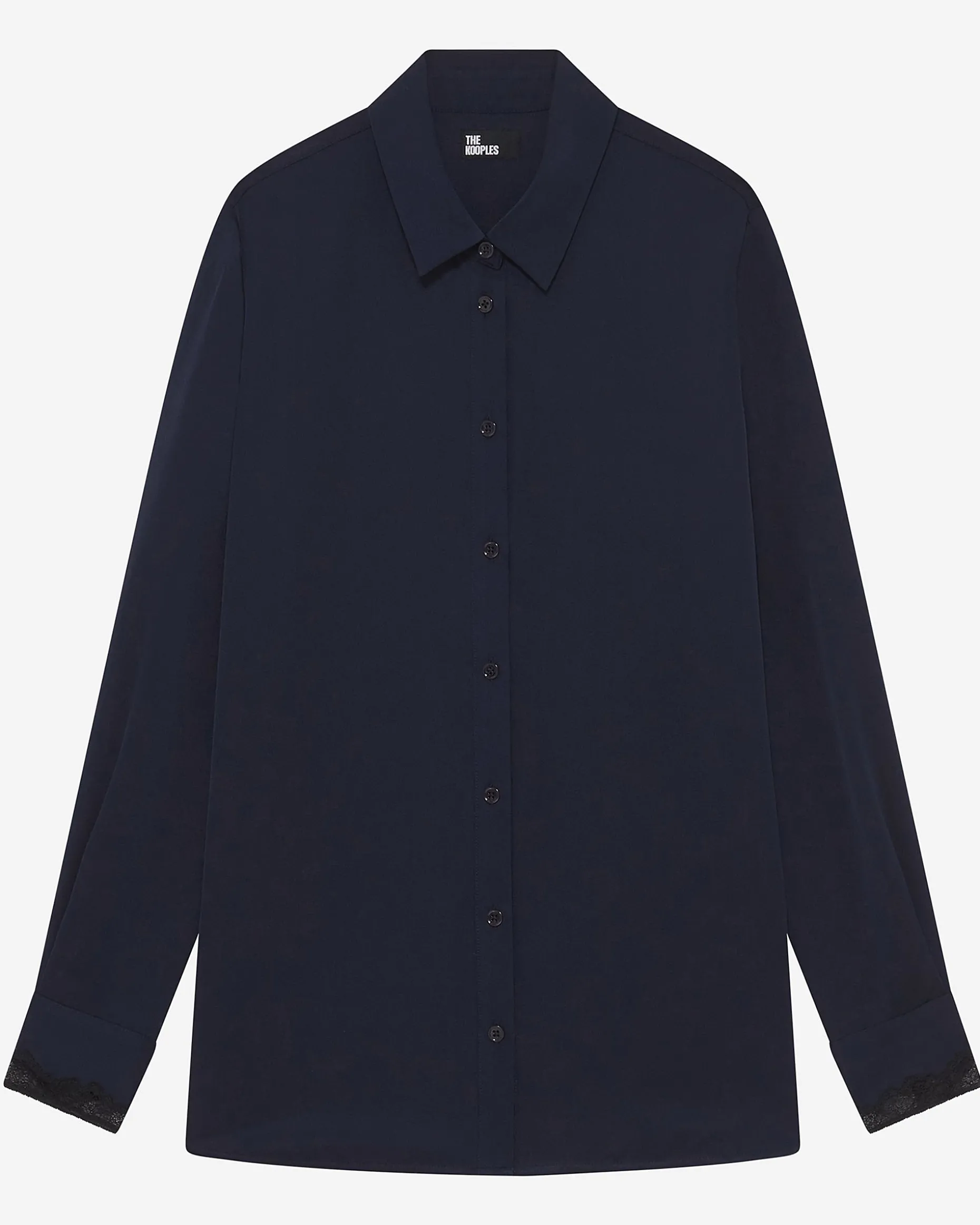 Chemise en soie marine