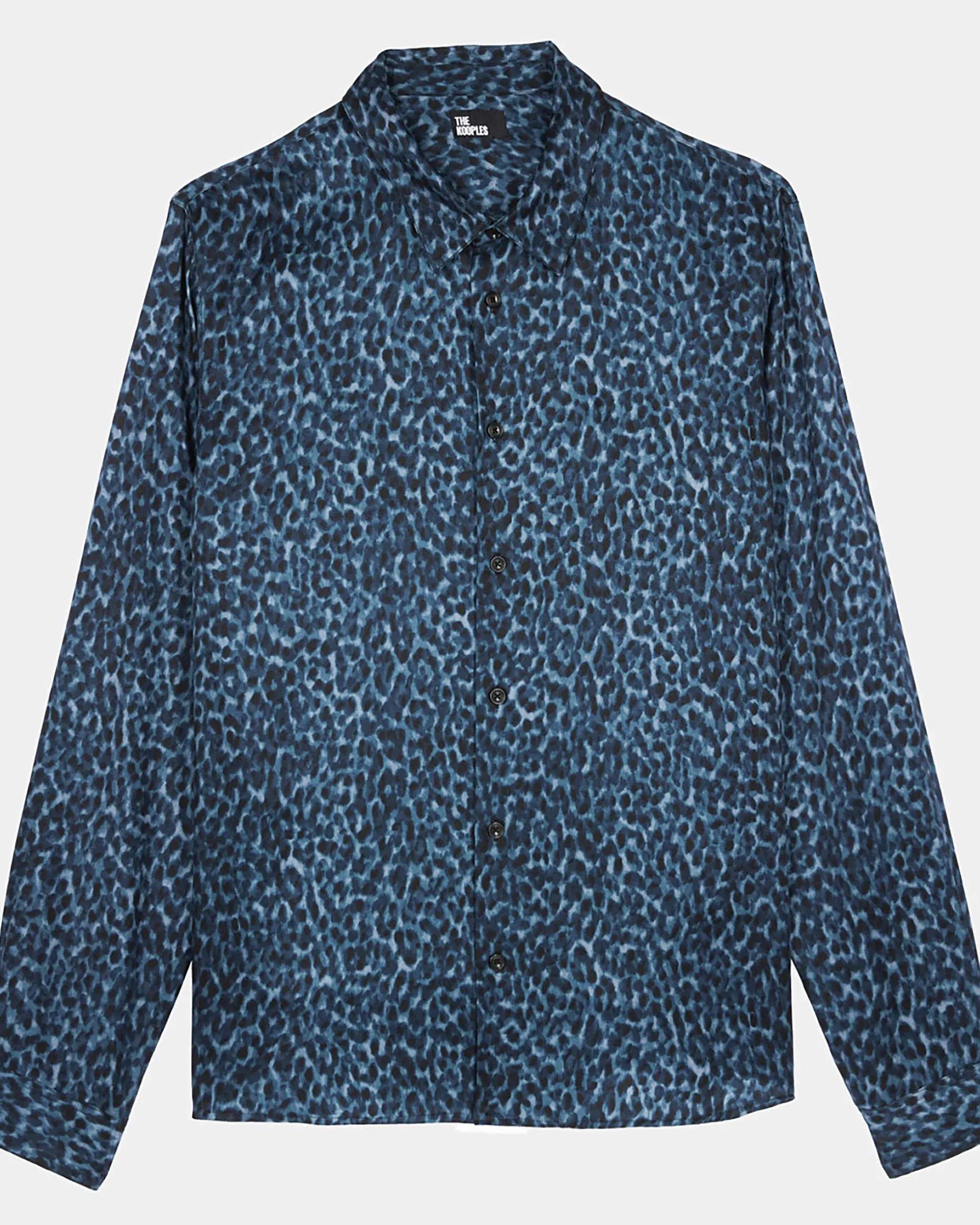 Chemise en soie mélangée imprimé léopard