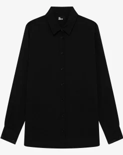 Chemise en soie noire