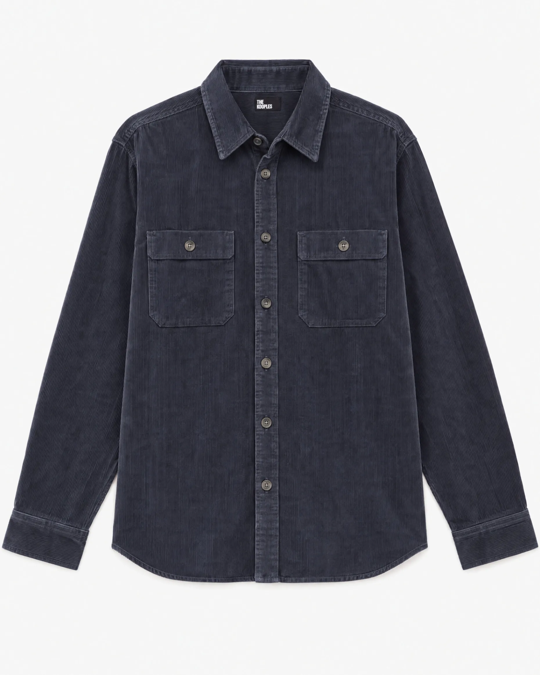 Chemise en velours côtelé marine