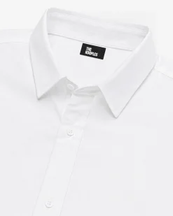 Chemise formelle slim en popeline blanche