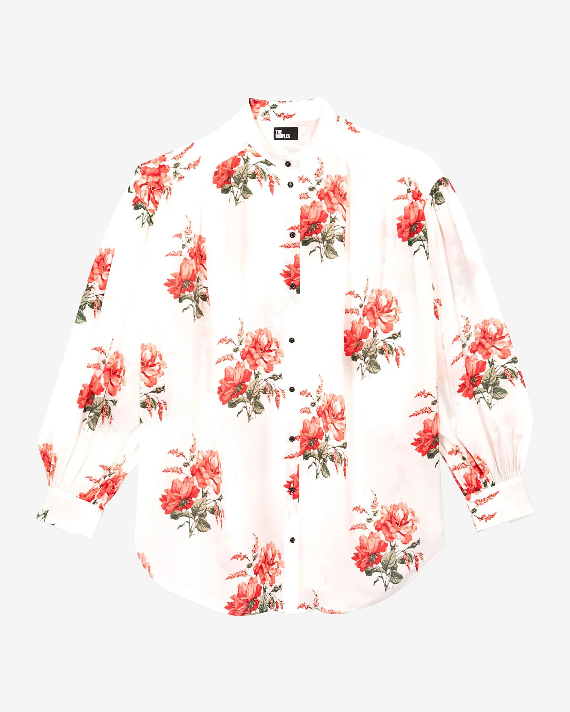 Chemise imprimé fleuri blanche