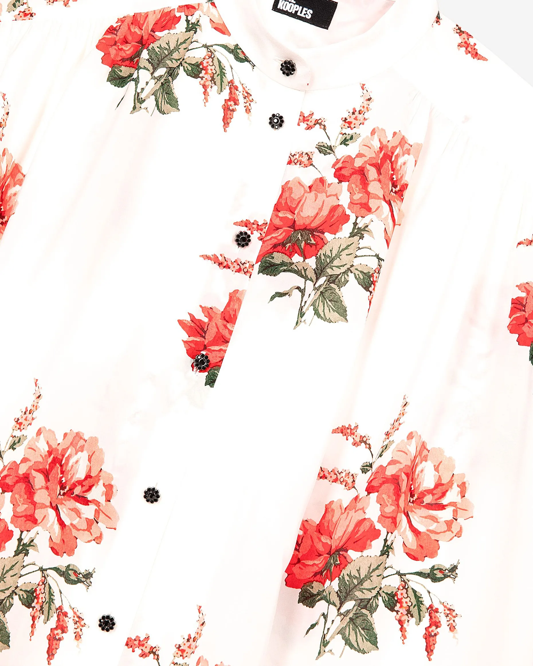 Chemise imprimé fleuri blanche