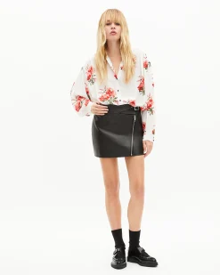 Chemise imprimé fleuri blanche