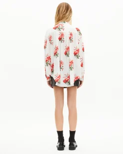 Chemise imprimé fleuri blanche