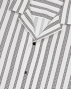 Chemise manches courtes imprimé pied de poule