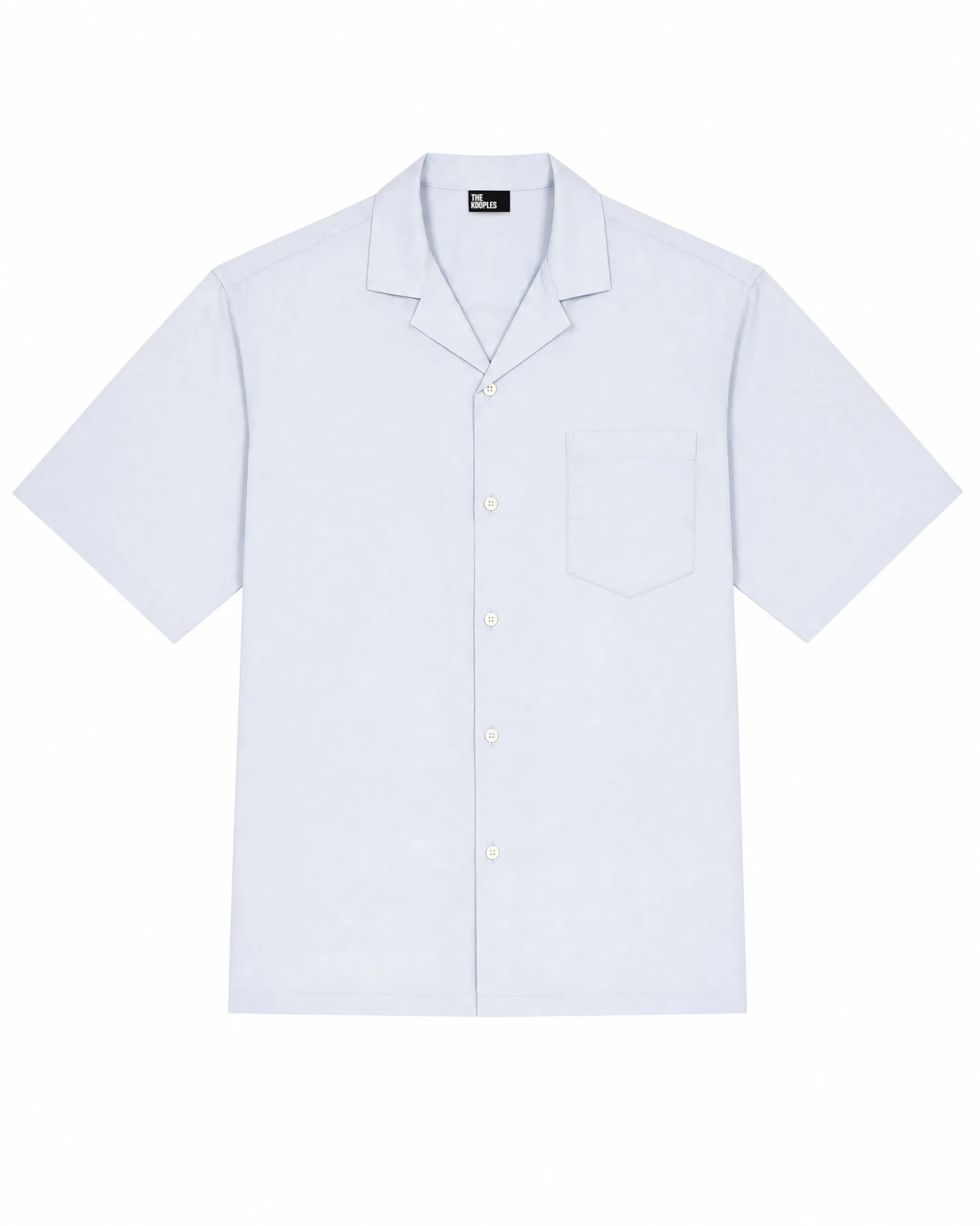 Chemise manches courtes unie bleu clair