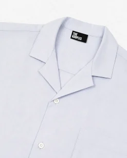 Chemise manches courtes unie bleu clair