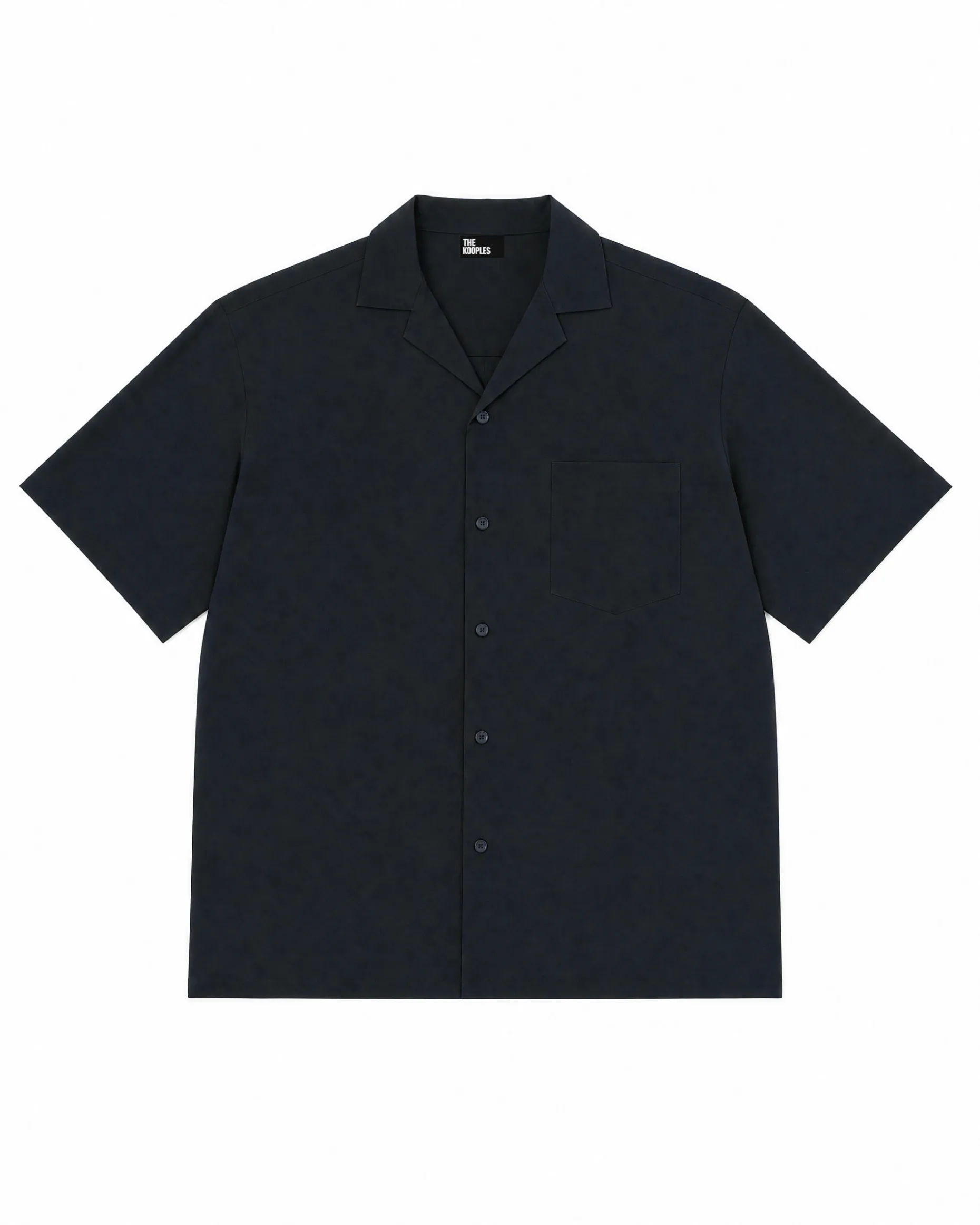 Chemise manches courtes unie marine