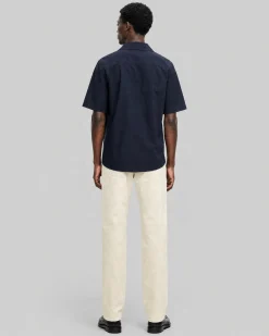 Chemise manches courtes unie marine