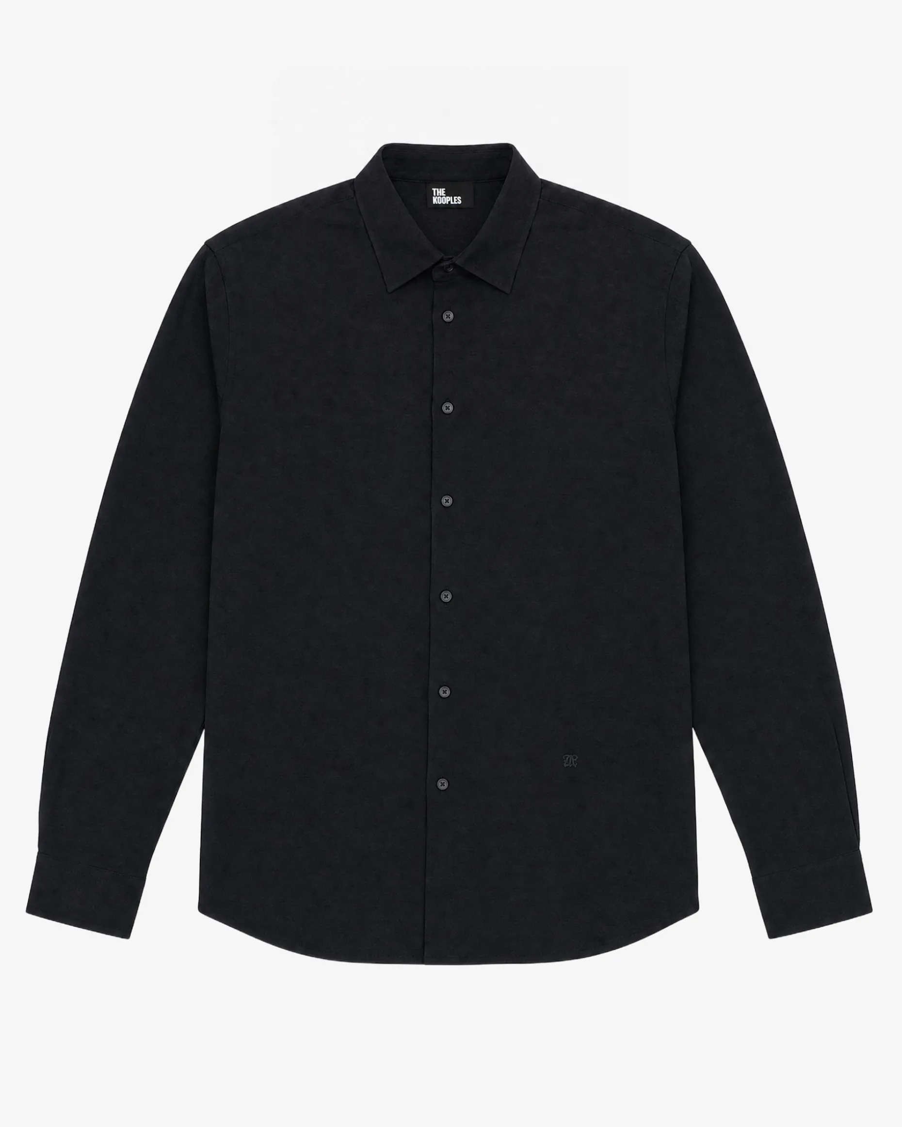 Chemise noire avec broderie
