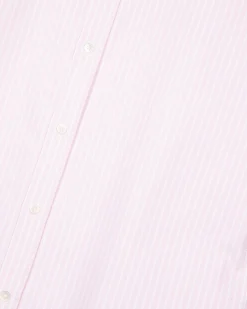 Chemise à rayures blanche et rose