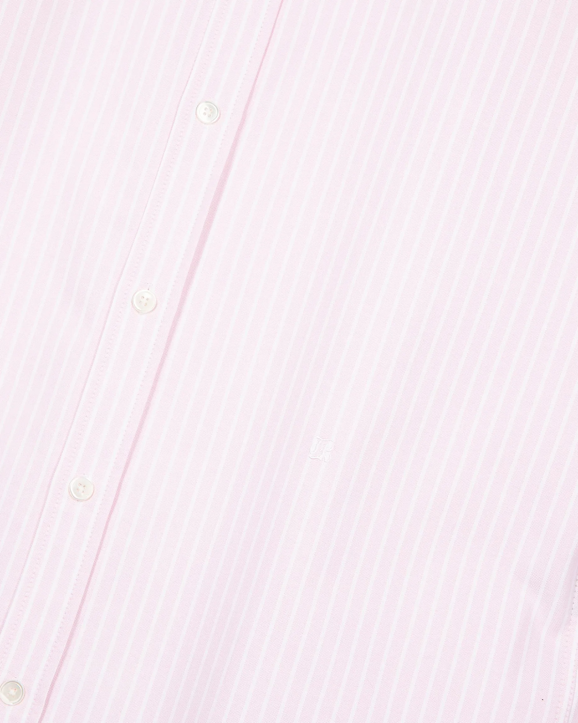 Chemise à rayures blanche et rose