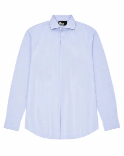 Chemise à rayures bleue