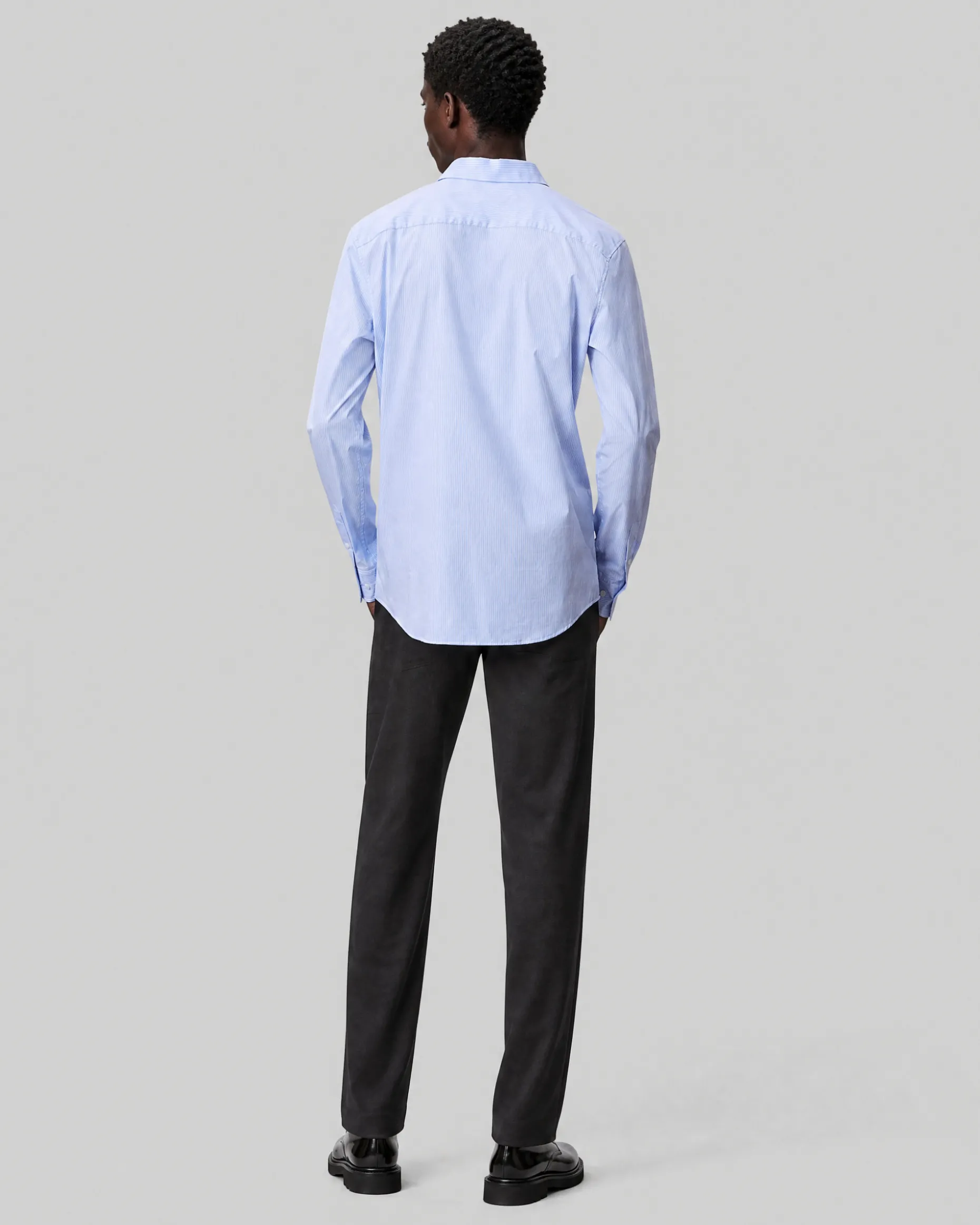Chemise à rayures bleue