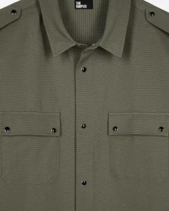 Chemise style officier kaki